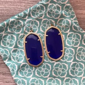 Kendra Scott Earrings - Royal blue with Gold